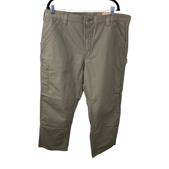 Carhartt NEW Canvas Work Dungaree Loose Fit B151 Carpenter Pant Olive 40 X 30